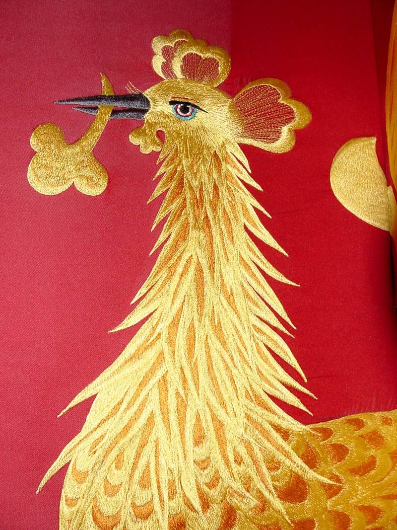 [Animal Art] embroidery of Chinese Phoenix {!--봉황 자수-->; DISPLAY FULL IMAGE.