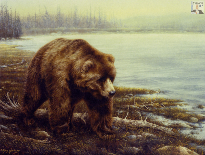Catsmeat SDC 2004 - Weyer Wildlife Calendar 10: Grizzly Bear by Greg & Company; DISPLAY FULL IMAGE.