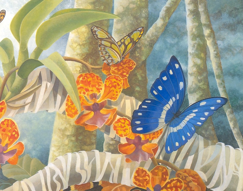 Consigliere Scan: Vanishing Species, The Wildlife Art of Laura Regan - 042 Butterfly; DISPLAY FULL IMAGE.