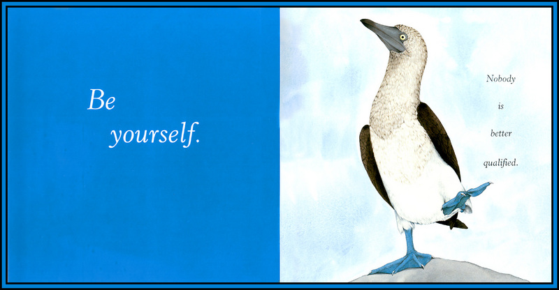 [D50 Scan] Jane Seabrook 'Furry Logic' - Be Yourself (Blue-footed Booby); DISPLAY FULL IMAGE.