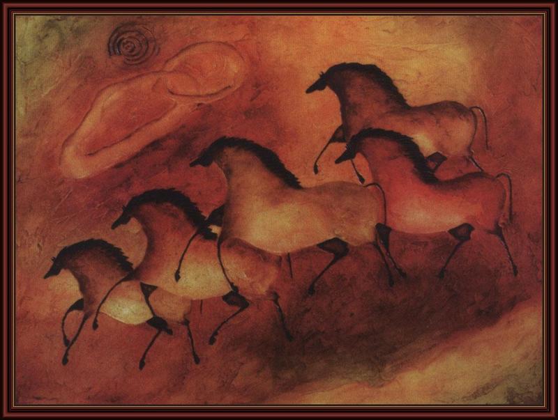 [Ancient Animal Art] Domestic Horses (Equus caballus) {!--말-->; DISPLAY FULL IMAGE.