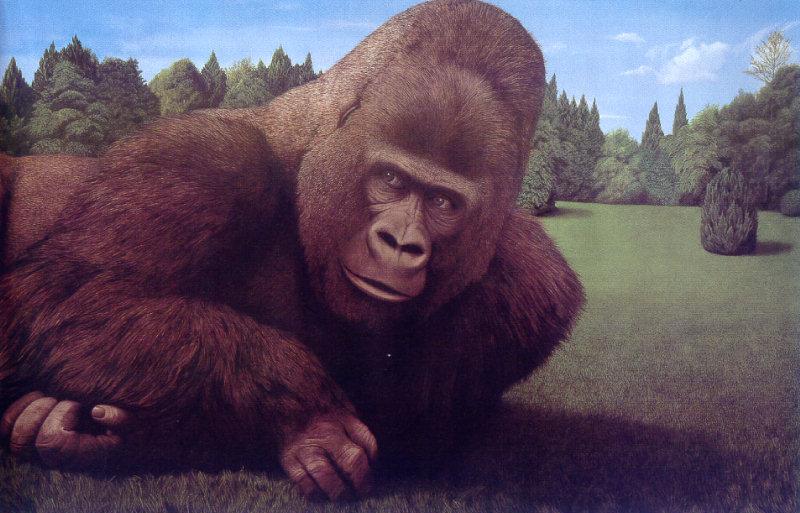 [Animal Art - Tom Palmore] Gorilla (Gorilla gorilla) {!--고릴라-->; DISPLAY FULL IMAGE.