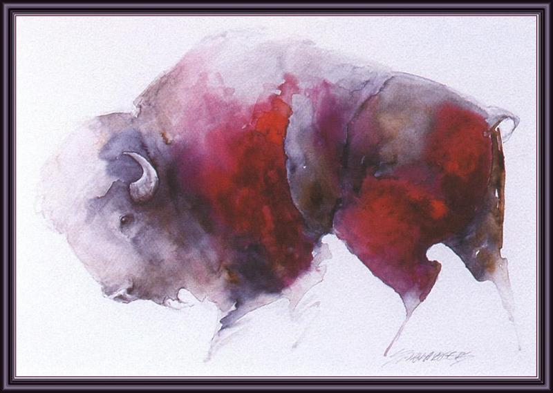 [Animal Art - Sarah Rogers] American Bison (Bison bison) {!--아메리카들소-->; DISPLAY FULL IMAGE.