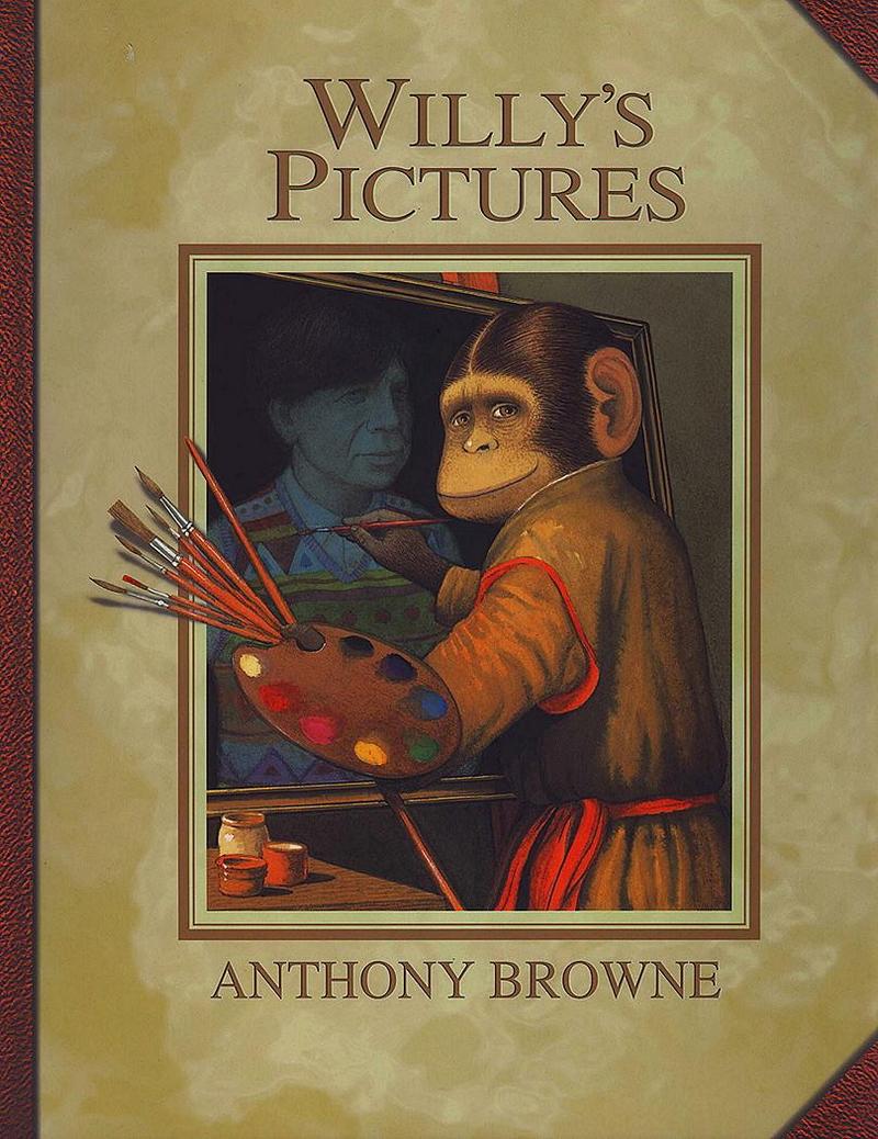 [Animal Art - Anthony Browne] (Gorilla) Willy's Pictures - Cover; DISPLAY FULL IMAGE.