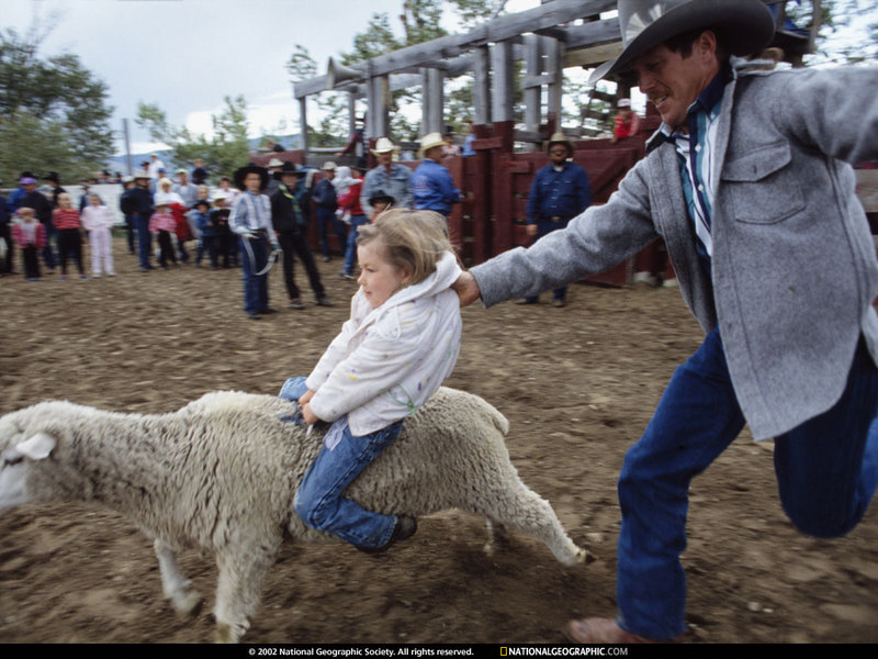 [National Geographic Wallpaper] Sheep Rider Girl (양타는 소녀); DISPLAY FULL IMAGE.