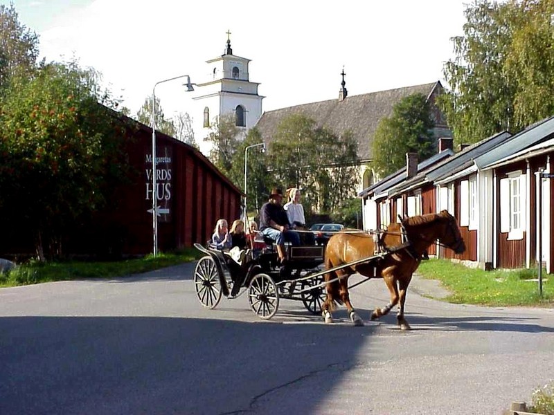 [DOT CD04] Sweden Gammelstad - Horse Cart; DISPLAY FULL IMAGE.