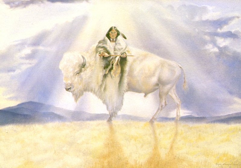 [vc Scan] Ananya Native American - Gift of the Sacred Pipe (White Bison); DISPLAY FULL IMAGE.