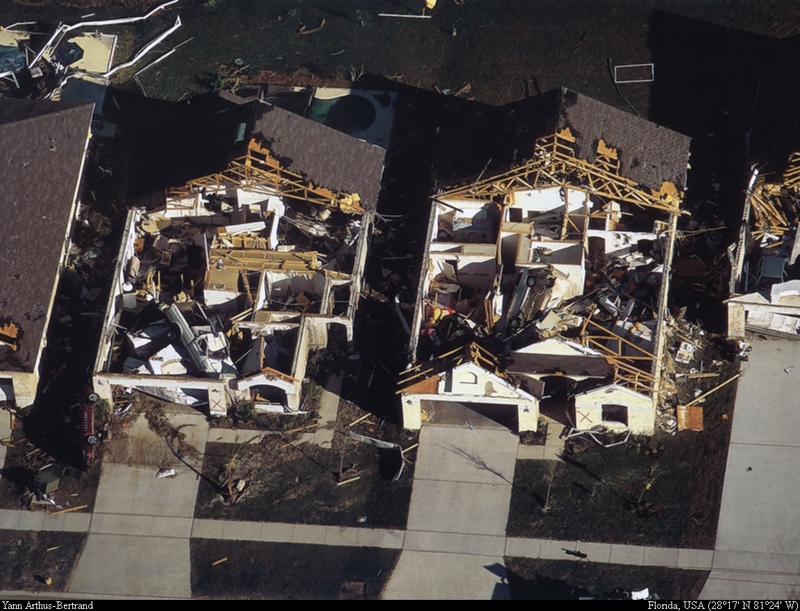 [B14 SLR: Yann Arthus-Bertrand] Tornado damage in Osceola County; DISPLAY FULL IMAGE.