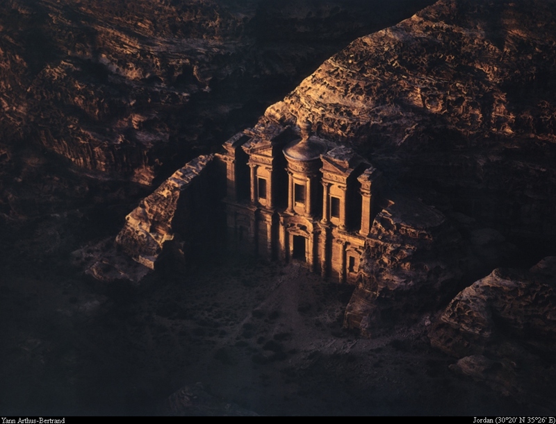 [B14 SLR: Yann Arthus-Bertrand] Ed-Deir Temple in Petra; DISPLAY FULL IMAGE.