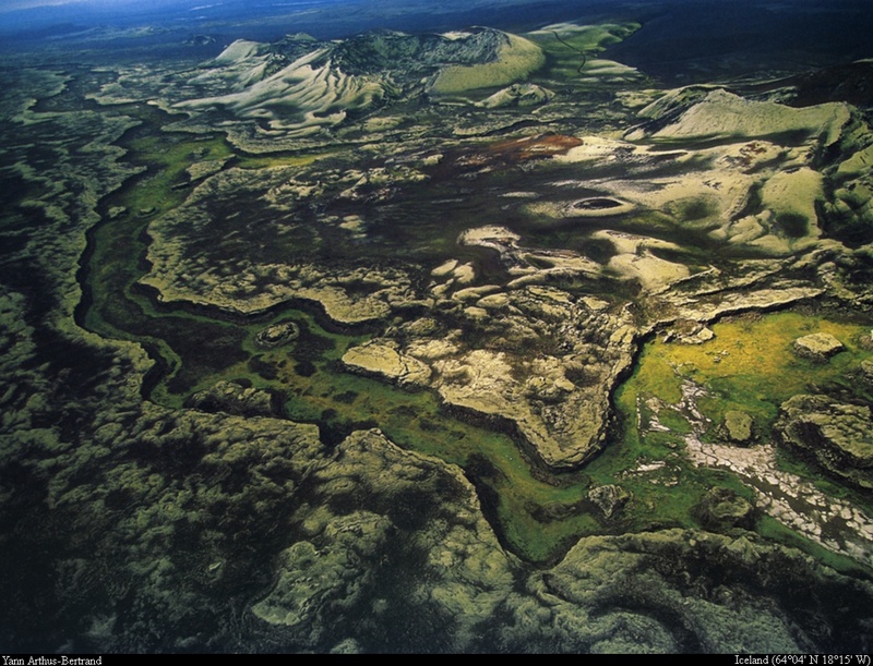 [B14 SLR: Yann Arthus-Bertrand] Lakagigar chain of volcanoes; DISPLAY FULL IMAGE.