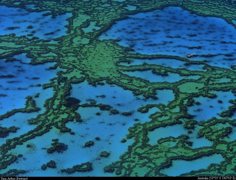 [B14 SLR: Yann Arthus-Bertrand] Great Barrier Reef; DISPLAY FULL IMAGE.