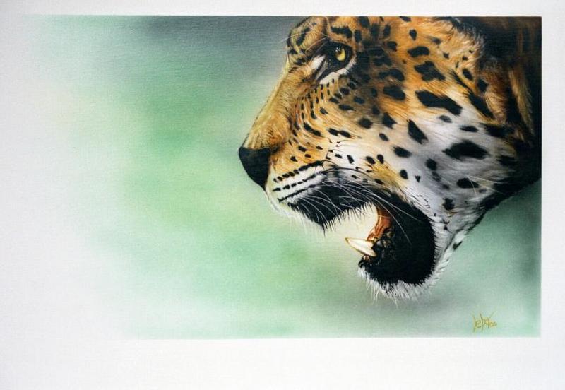 [Animal Art - Guido Leber] Jaguar; DISPLAY FULL IMAGE.