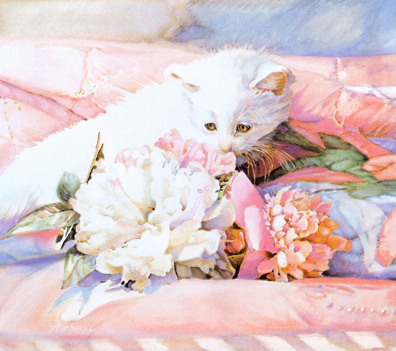 [Animal Art - Nancy Noel] Kitten; DISPLAY FULL IMAGE.