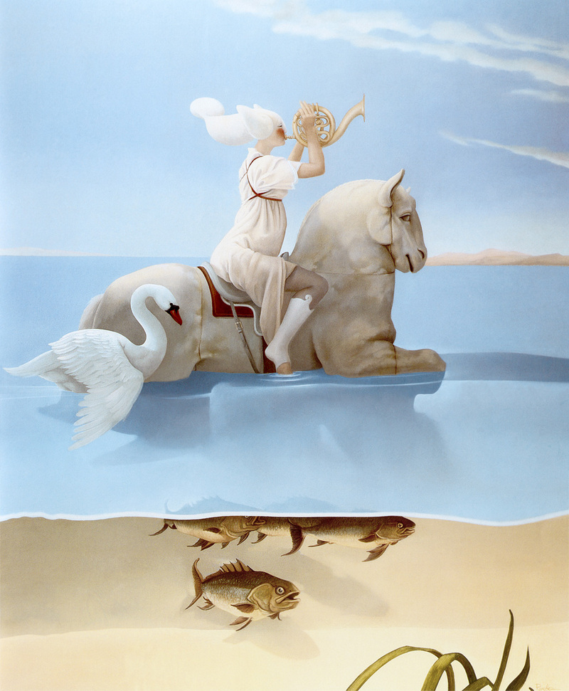 [Animal Art - Michael Parkes] Swan Lake; DISPLAY FULL IMAGE.