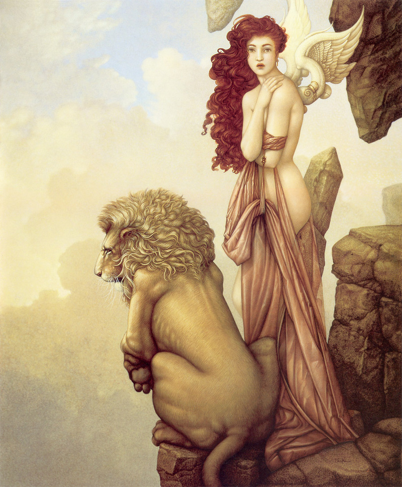 [Animal Art - Michael Parkes] The Last Lion; DISPLAY FULL IMAGE.