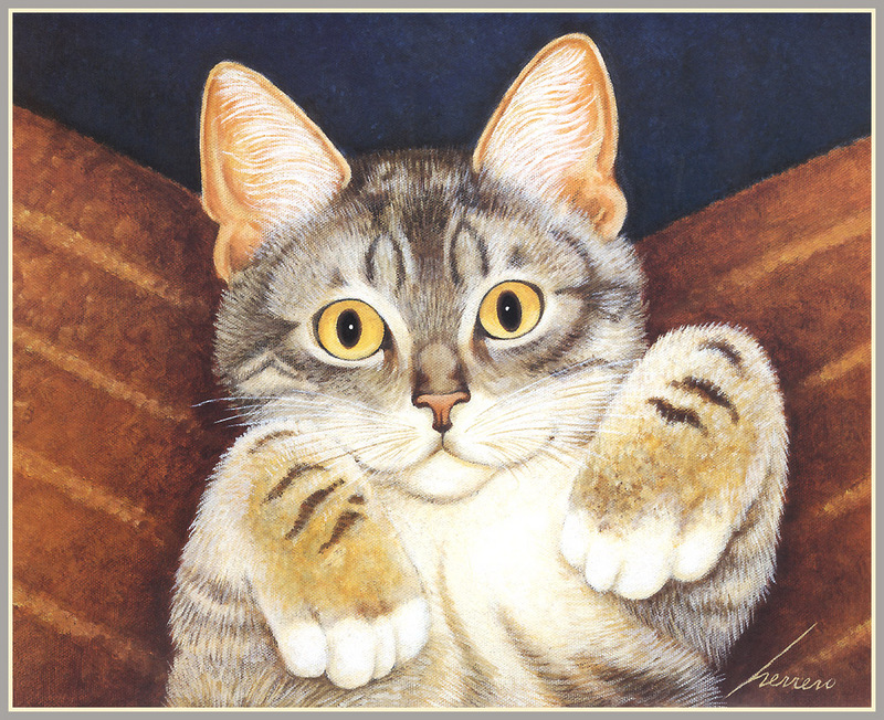 [Animal Art - Lowell Herrero] 2002 Cat Calendar; DISPLAY FULL IMAGE.