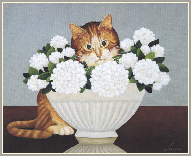 [Animal Art - Lowell Herrero] 2002 Cat Calendar; DISPLAY FULL IMAGE.