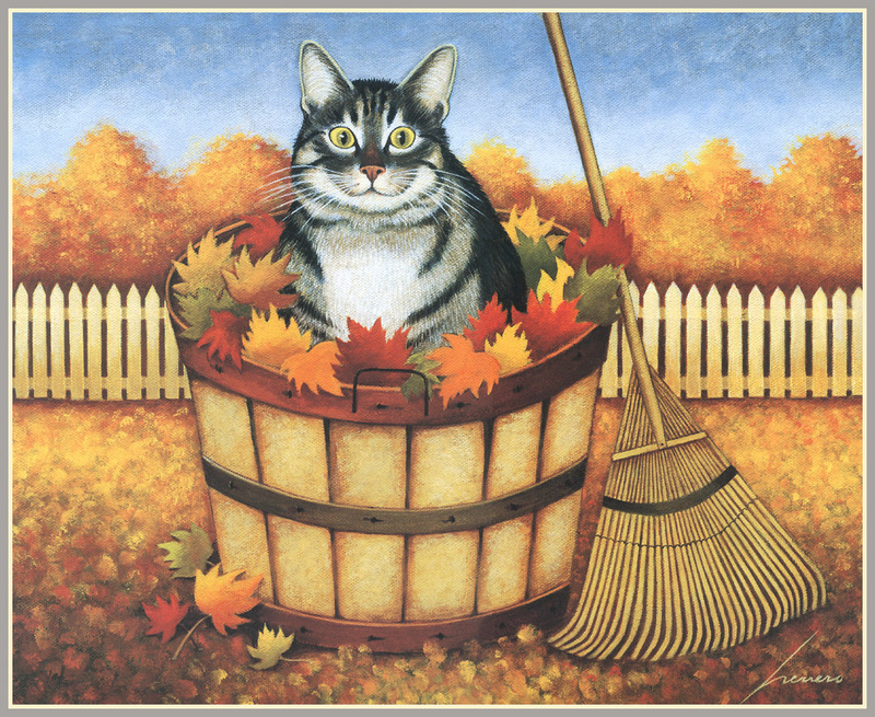 [Animal Art - Lowell Herrero] 2002 Cat Calendar; DISPLAY FULL IMAGE.