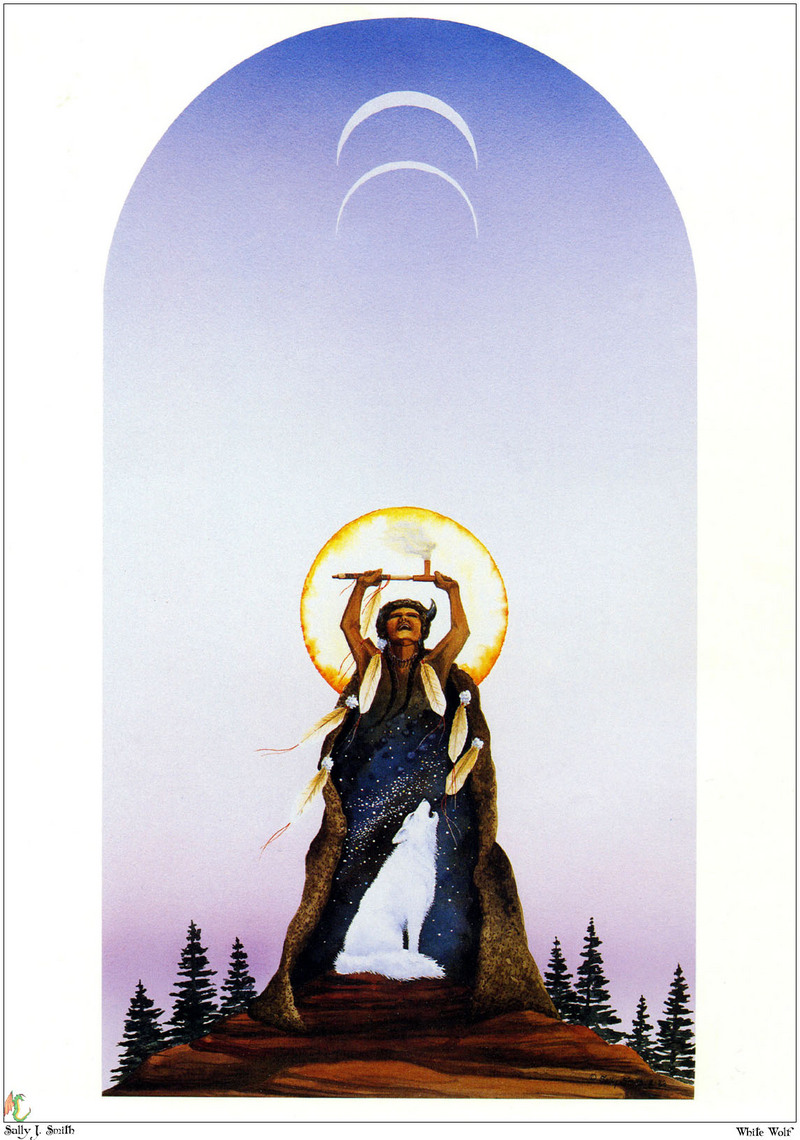 [Fafnir Scan - Sally J. Smith] 'Wolf Sprit' - 1997 Calendar - White Wolf; DISPLAY FULL IMAGE.