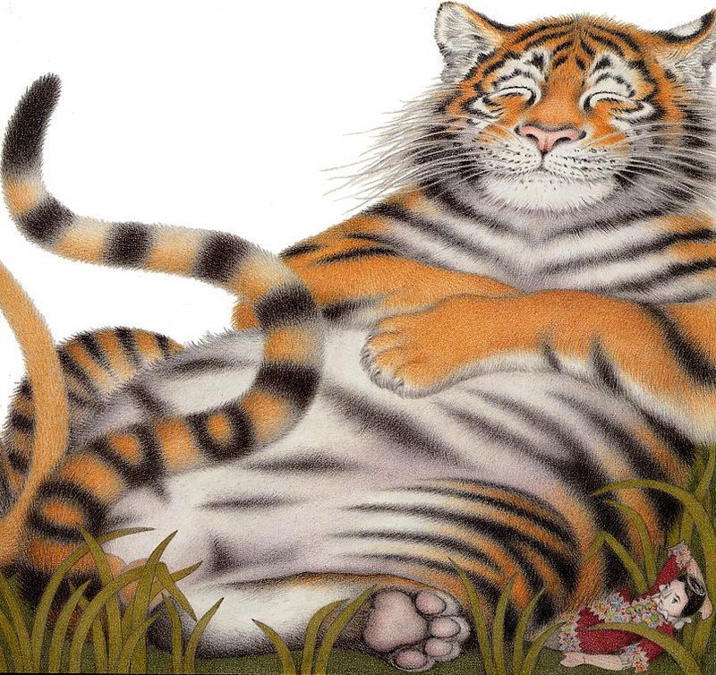 [EndLiss scans - Wildlife Art] Nicola Bayley - Tiger; DISPLAY FULL IMAGE.