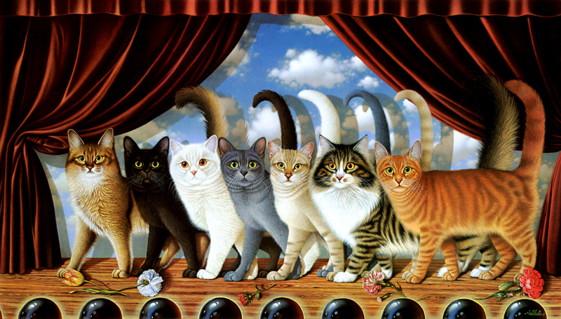 [FlowerChild scans] Painted by Braldt Bralds, A Chorus Line (Cats); DISPLAY FULL IMAGE.