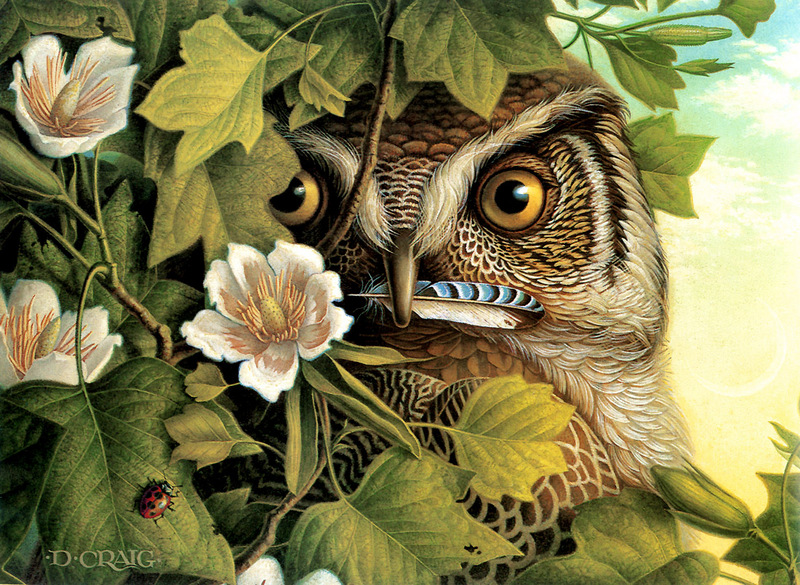 [FlowerChild scans] Painted by Daniel Craig, Owl; DISPLAY FULL IMAGE.