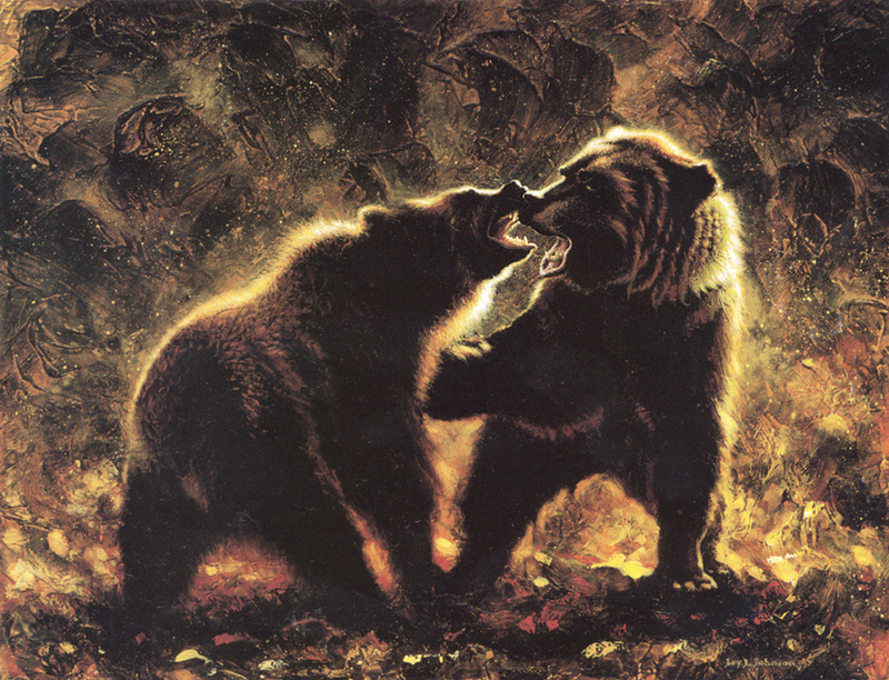 [FlowerChild scans] Painted by Jay Johnson, Grizzly Wrestlers; DISPLAY FULL IMAGE.