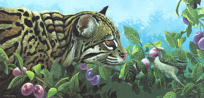[FlowerChild scans] (Big Cats) Painted by Gene Dieckhoner, Nesting; DISPLAY FULL IMAGE.