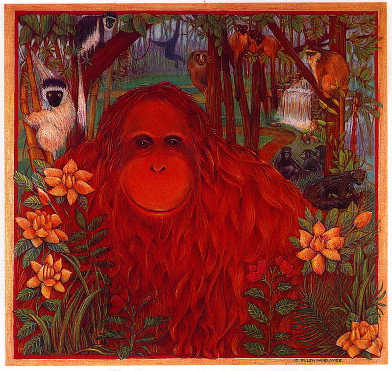 [LRS Art Medley] Jo Ellen McElwee, Cincinnati Zoo poster; DISPLAY FULL IMAGE.