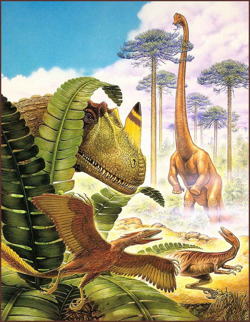 [LRS Art Medley] Dinosaurs by Alex Ebel, Cretaceous Group; DISPLAY FULL IMAGE.