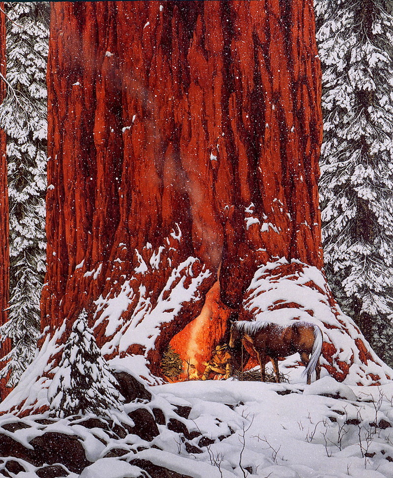 [LRS Art Medley] Bev Doolittle, Xmas Day Give or Take a Week; DISPLAY FULL IMAGE.