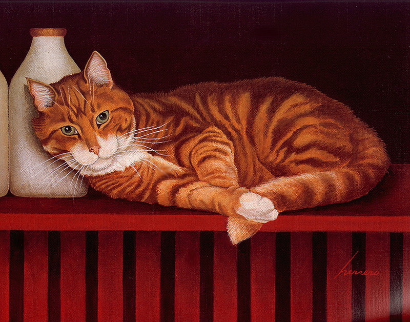 [LRS Art Medley] Lowell Herrero, Cats; DISPLAY FULL IMAGE.