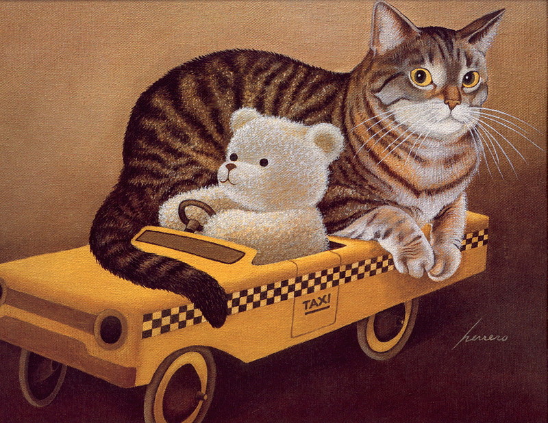 [LRS Art Medley] Lowell Herrero, Cats; DISPLAY FULL IMAGE.