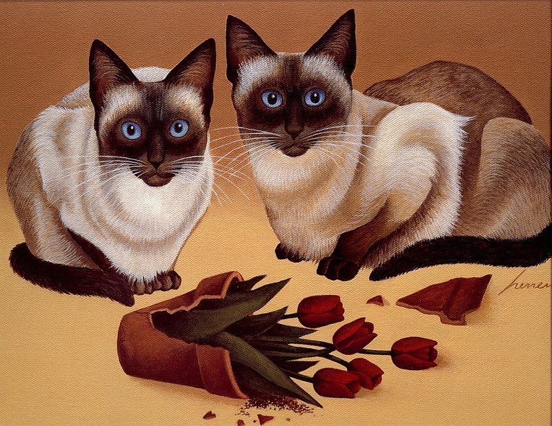 [LRS Art Medley] Lowell Herrero, Cats; DISPLAY FULL IMAGE.