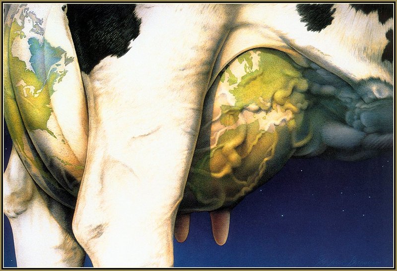 [LRS Animals In Art] Suzanne Duranceau, Ralston Purina Cow Chow; DISPLAY FULL IMAGE.