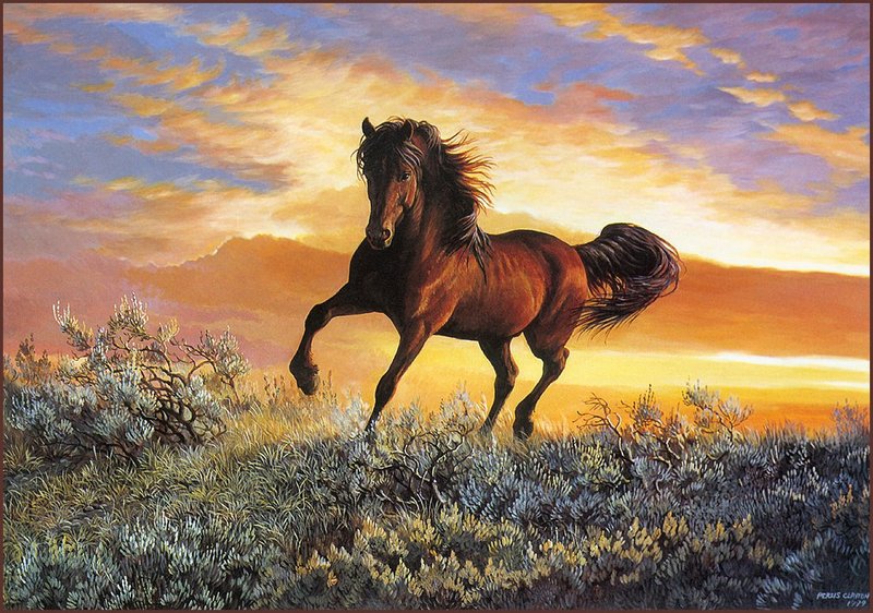 [LRS Animals In Art] Persis Clayton Weirs, Fire in the Sky; DISPLAY FULL IMAGE.