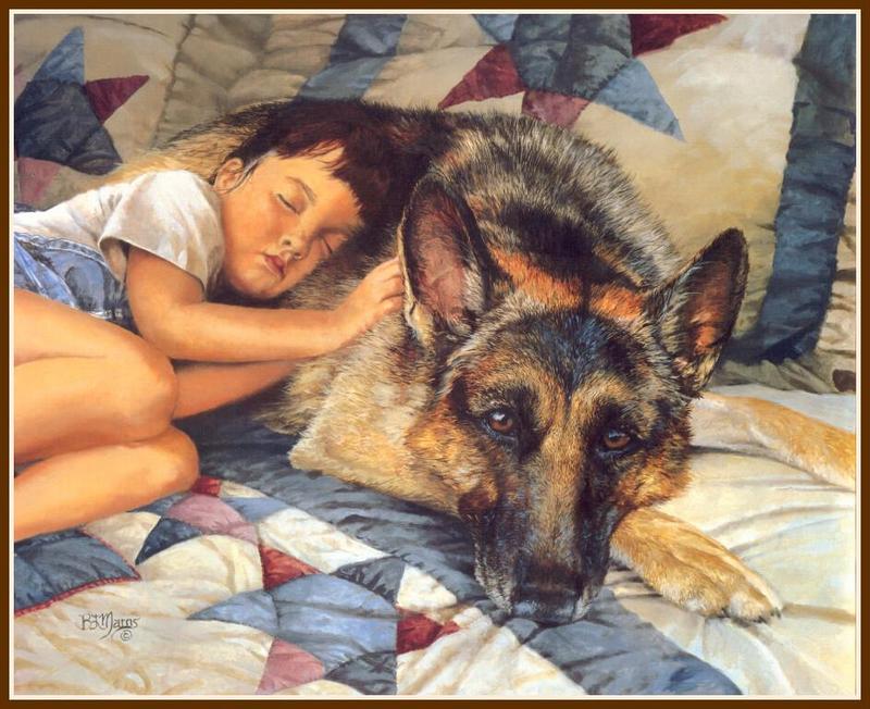 [Animal Art - Bonnie Marris] Emma's Hero; DISPLAY FULL IMAGE.