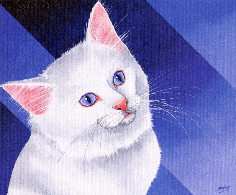 [Animal Art - Brian Barfoot] Cat; DISPLAY FULL IMAGE.