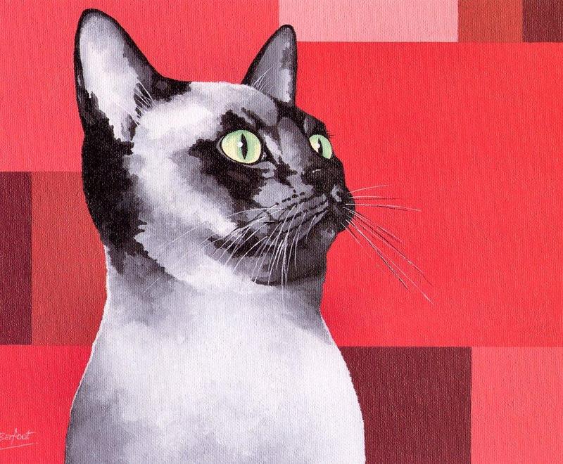 [Animal Art - Brian Barfoot] Cat; DISPLAY FULL IMAGE.