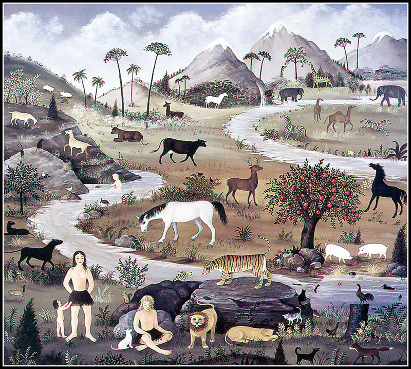 [LRS Animals In Art] lrsAA004 Cahoon Martha - Garden of Eden; DISPLAY FULL IMAGE.