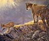 [EndLiss scans - Wildlife Art] Robert Bateman - Excursion - Cougar and Kits