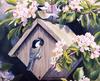 [EndLiss scans - Wildlife Art] Susan Bourdet - Appletree Apartment (Chickadees)