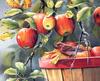 [EndLiss scans - Wildlife Art] Susan Bourdet - Fall Apple Harvest - Purple Finch