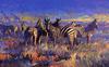 [EndLiss scans - Wildlife Art] Terry Lee - Zebra with Giraffes