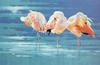 [FlowerChild scans - Wildlife-Birds] Painted by Sadao Naito, The Breeze (Flamingo)