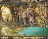 [LRS - The Waterhole] Painted by Graeme Base, Rhino