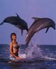 Kathy Ireland and dolphins
