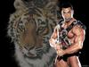 Tiger (Panthera tigris) and Guardian