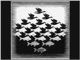 Fine Art: M.C. Escher: Air and Water I, Woodcut, 1938 - airwater.gif [01/01]