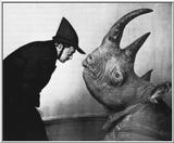 Fine Art: Salvador Dali: Photo of Dali with a Rhino - rhino.jpg [01/01]